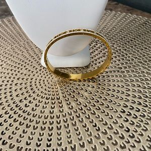 Vintage stainless steel crystal sparkle slide clasp bracelet 7 inches